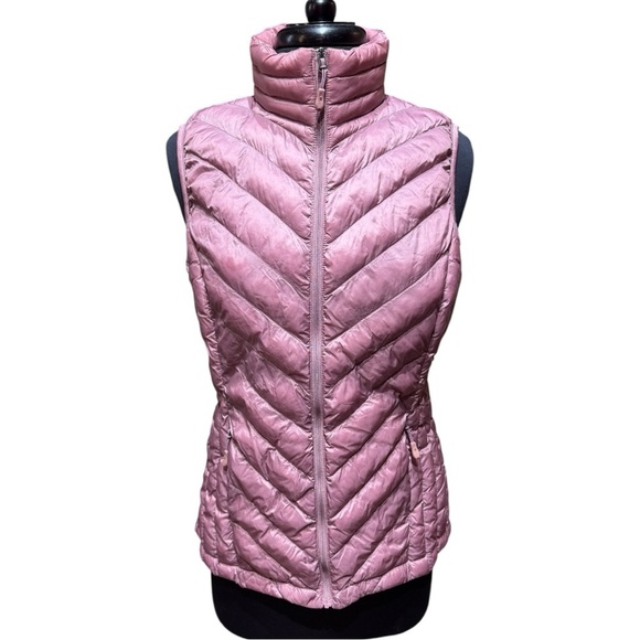 NWOT 32 Degrees Heat Mauve Quilted Lightweight Puffer Vest With Pockets Size M - Picture 2 of 10